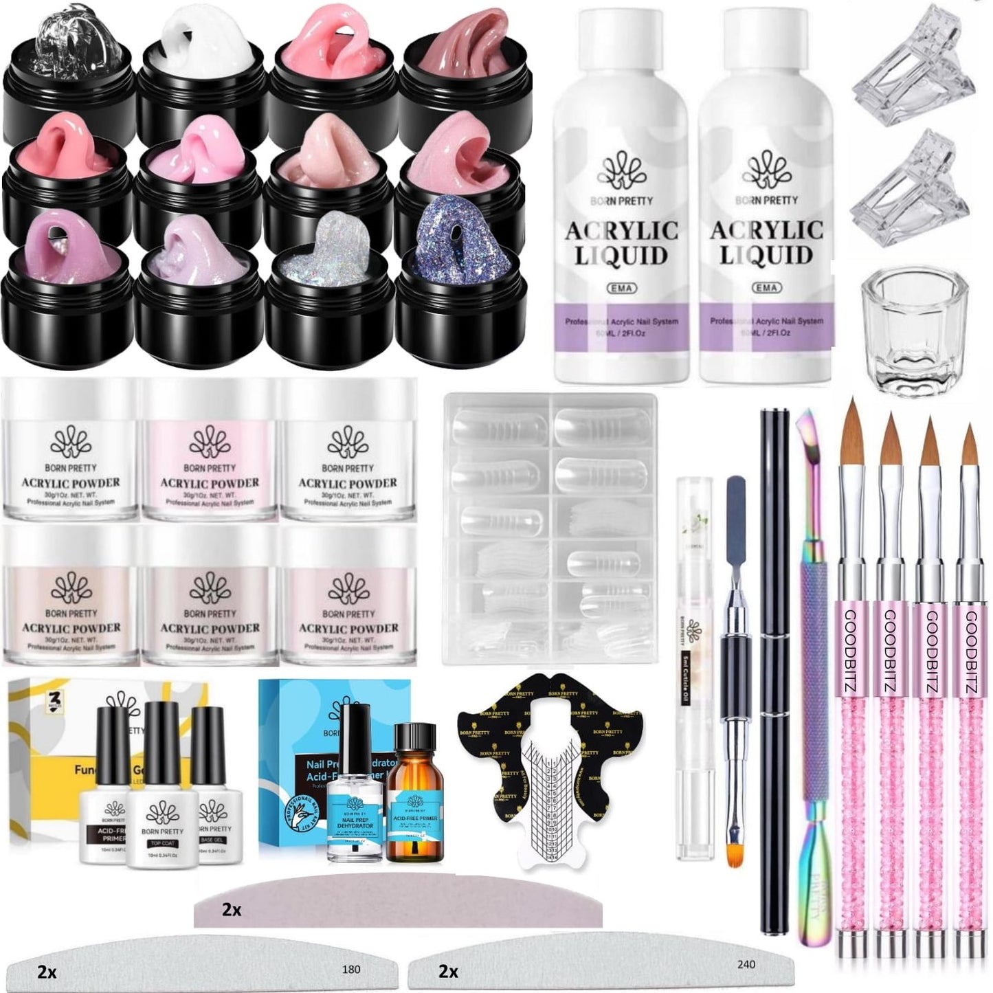 Born Pretty - Polygel and acrylic set