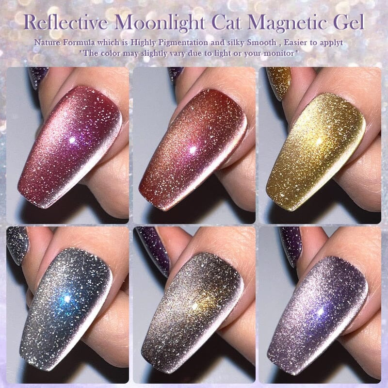 Born Pretty - Coffret de vernis gel - Oeil de chat - 6 pièces