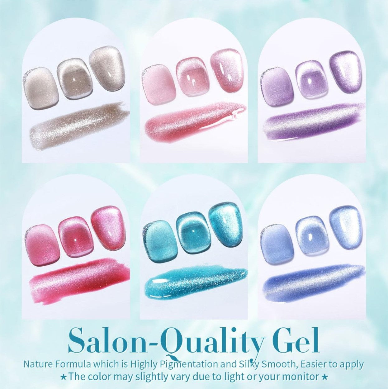 Born Pretty - Gellak set - Cat eye - 6 Stuks
