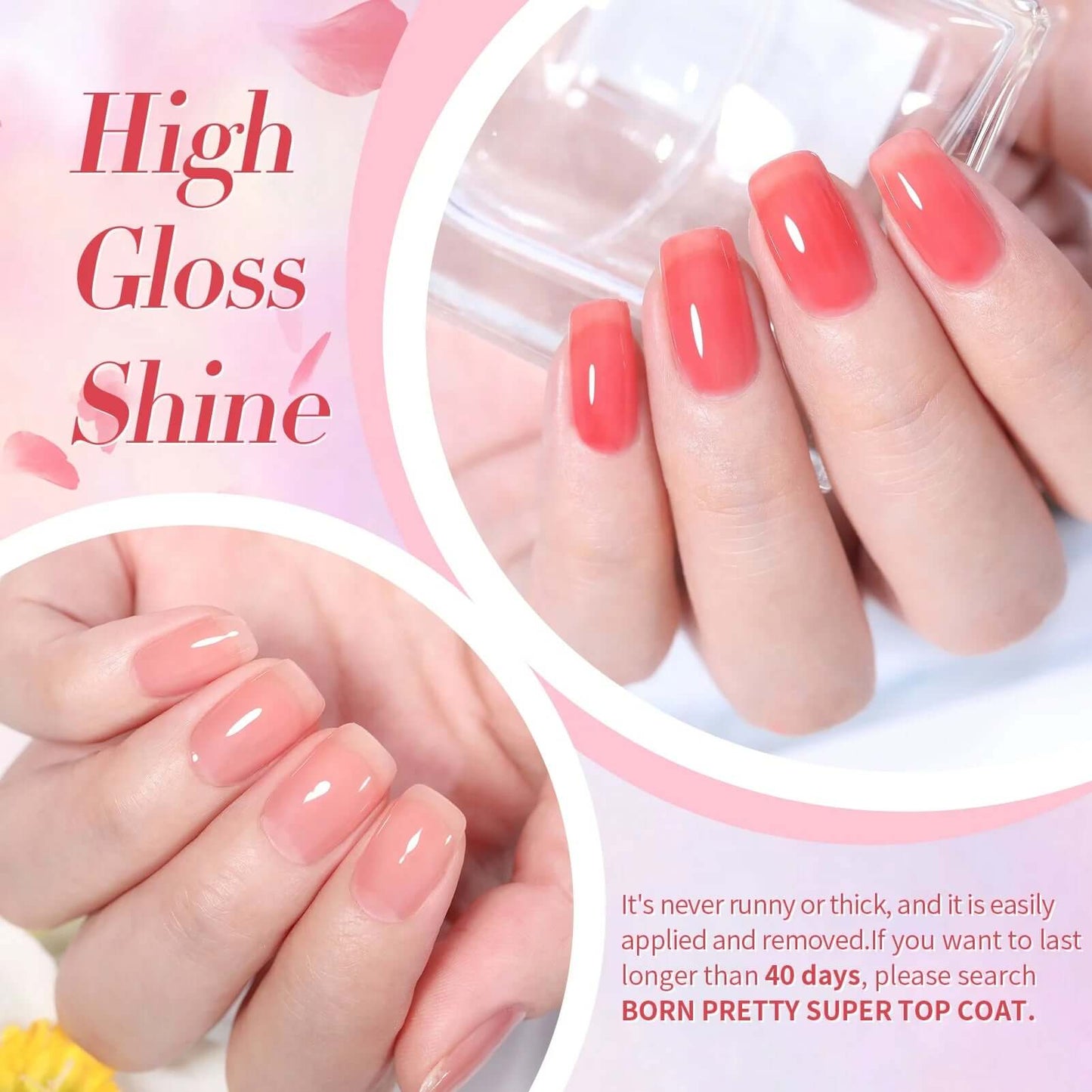 Born Pretty - Gellak set - Jelly Nude - Goodbitz