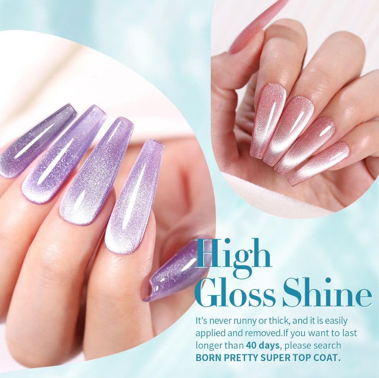 Born Pretty - Gellak set - Cat eye - 6 Stuks