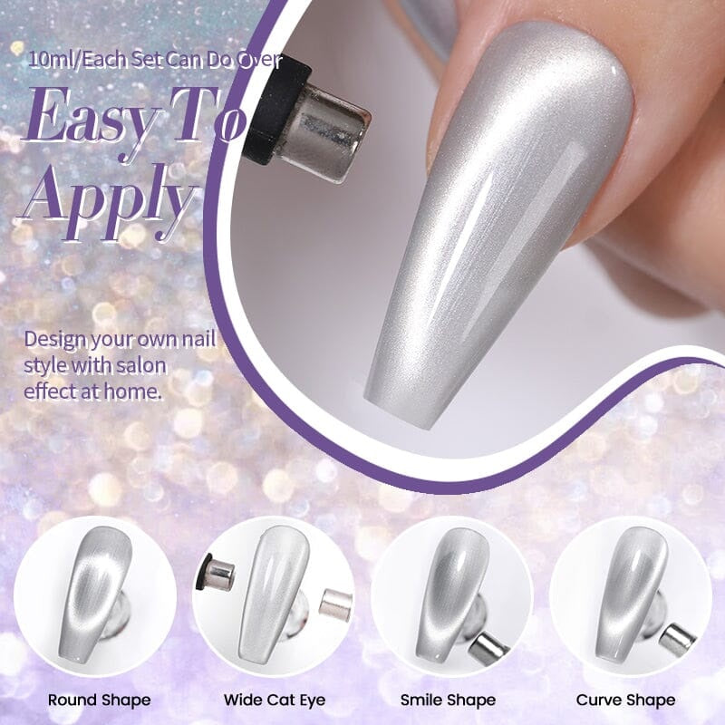 Born Pretty - Coffret de vernis gel - Oeil de chat - 6 pièces