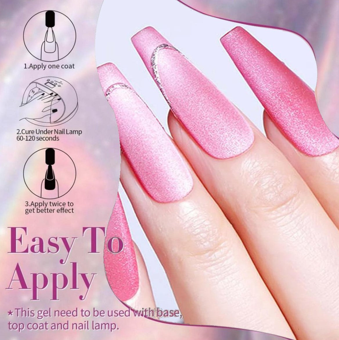 Born Pretty - Gellak set - Cat eye - 6 Stuks