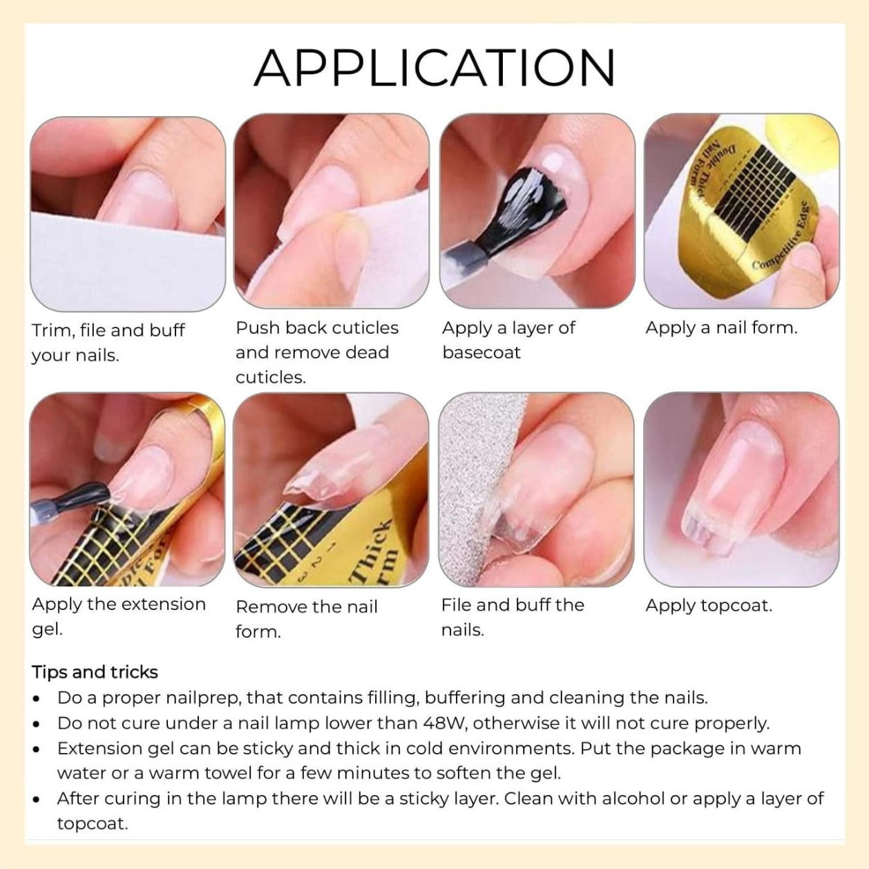 Gel d'extension - 8x30 ml