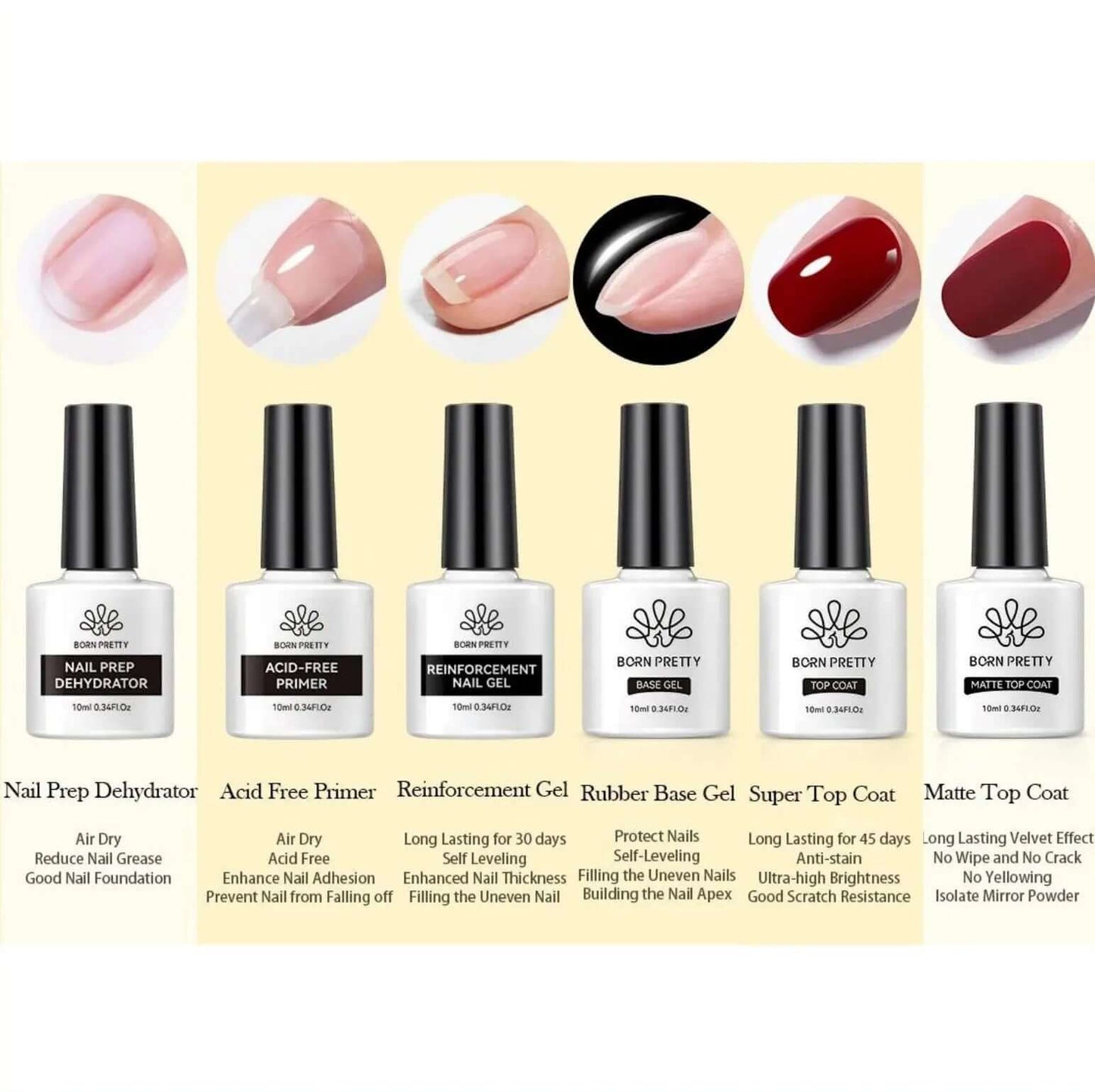 Born Pretty - Basisset - 6 stuks Goodbitz