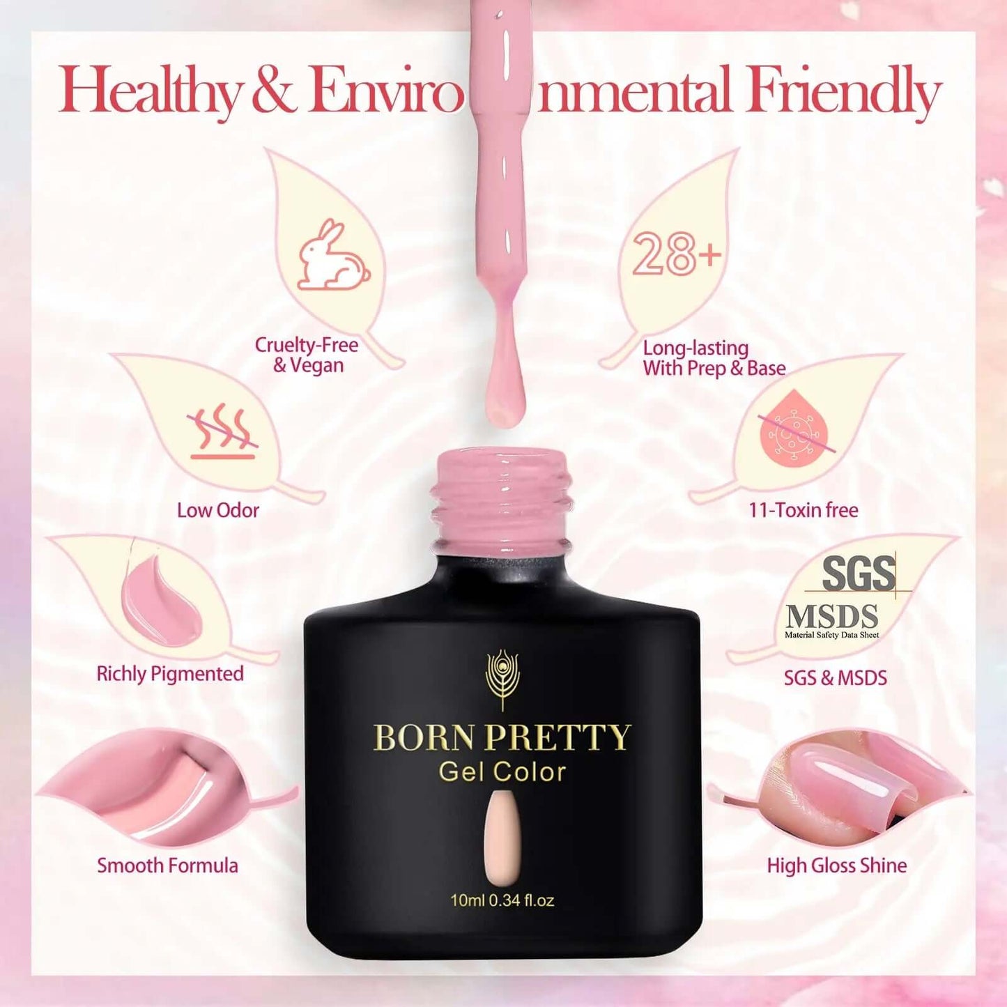 Born Pretty - Gellak set - Jelly Nude - Goodbitz