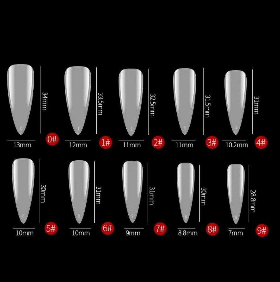 Nageltips - Almond - Full cover