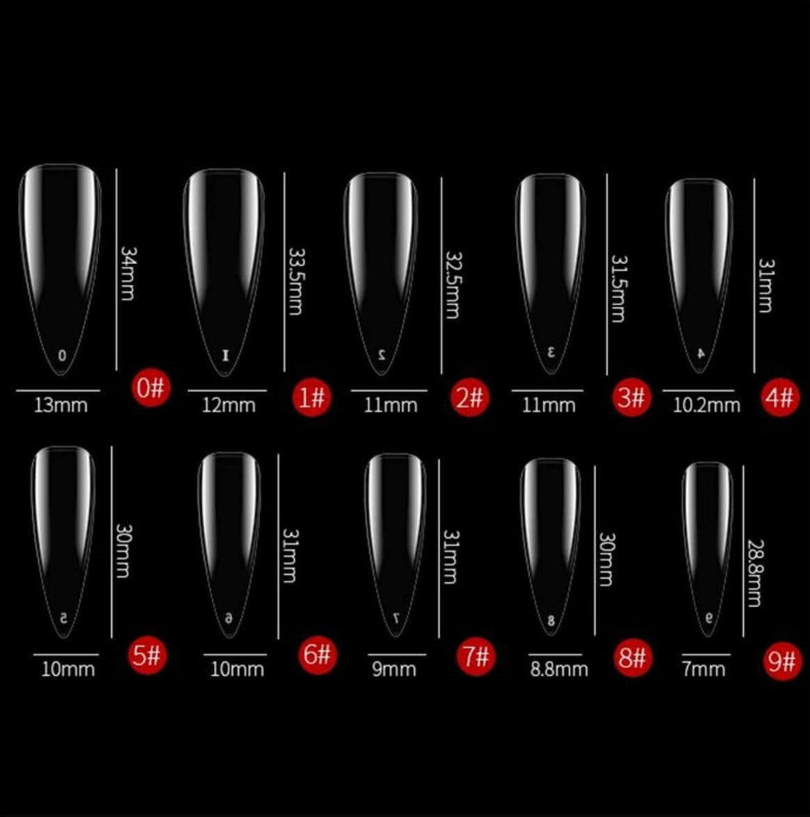 Nageltips - Almond - Full cover