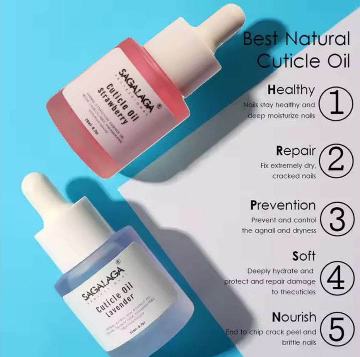 Huile pour les ongles - 6 pièces