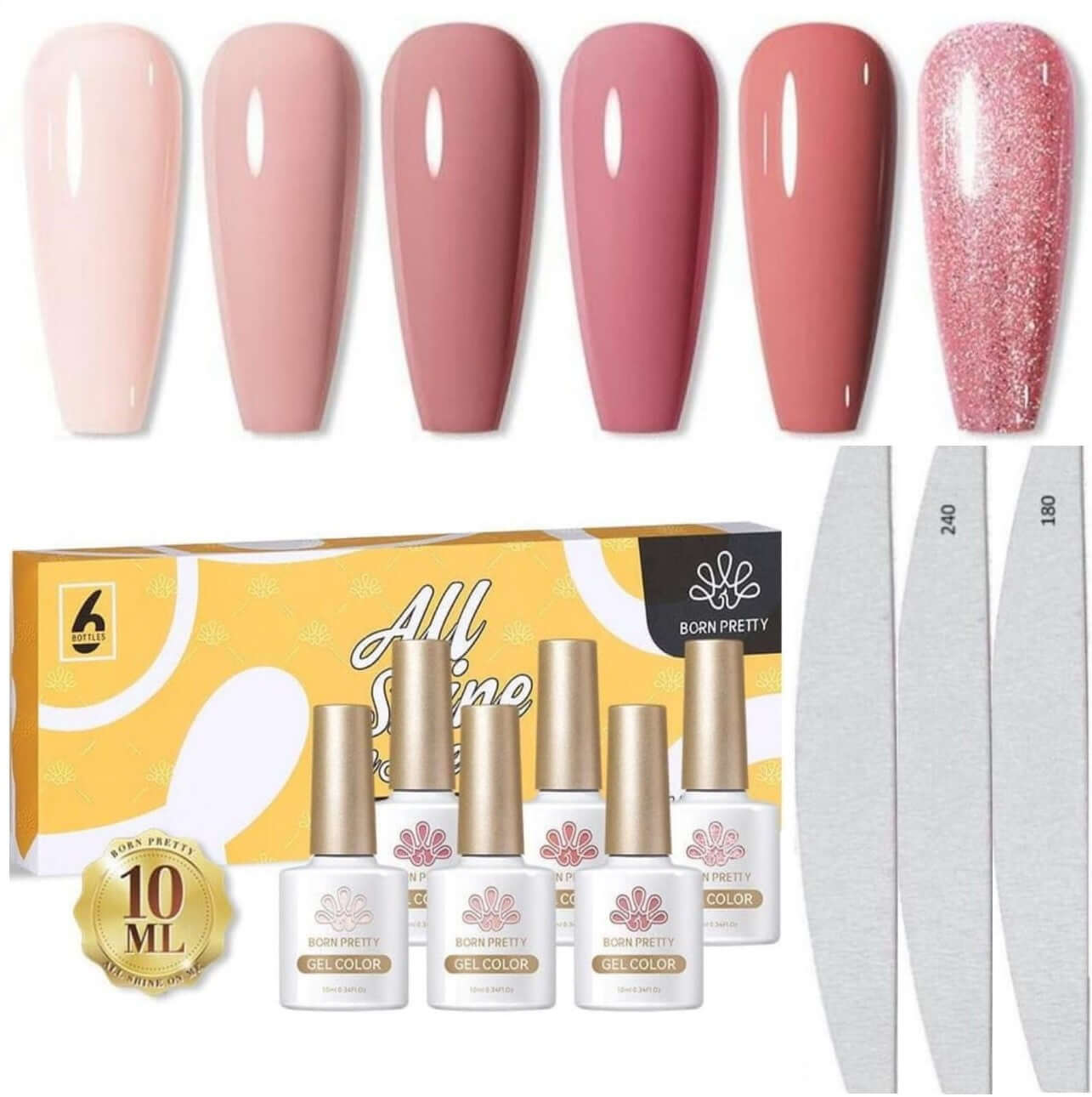 Born Pretty - Gellak set - Roze Goodbitz