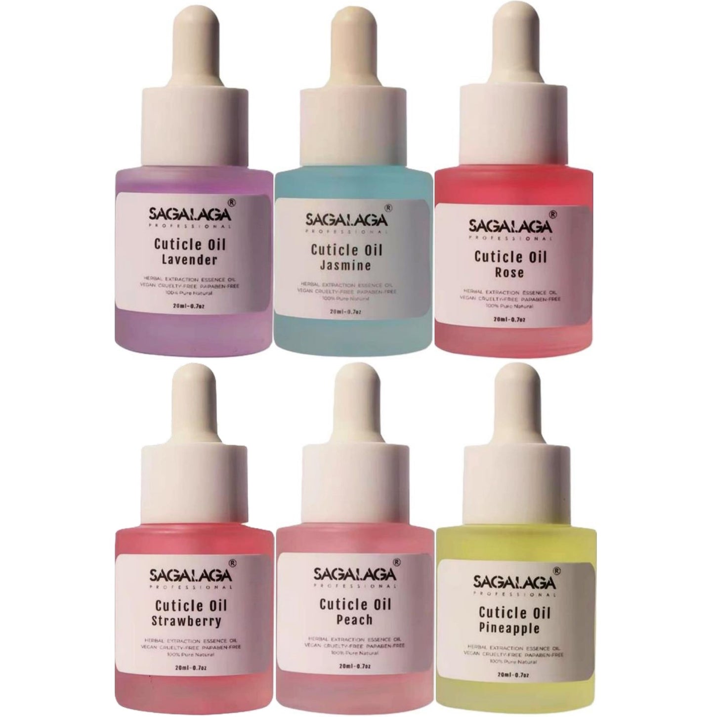 Huile pour les ongles - 6 pièces