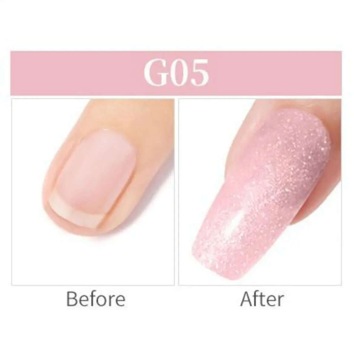 Born Pretty - Polygel - 30 ml - Glitter nude - Goodbitz