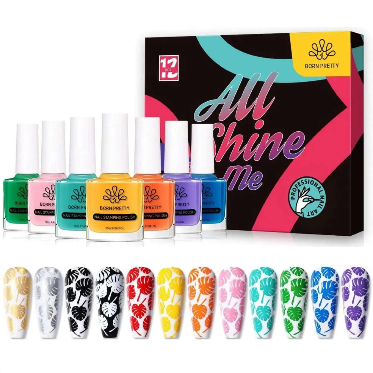 Born Pretty - Stempel nagellak - 12 x 10 ml - Goodbitz