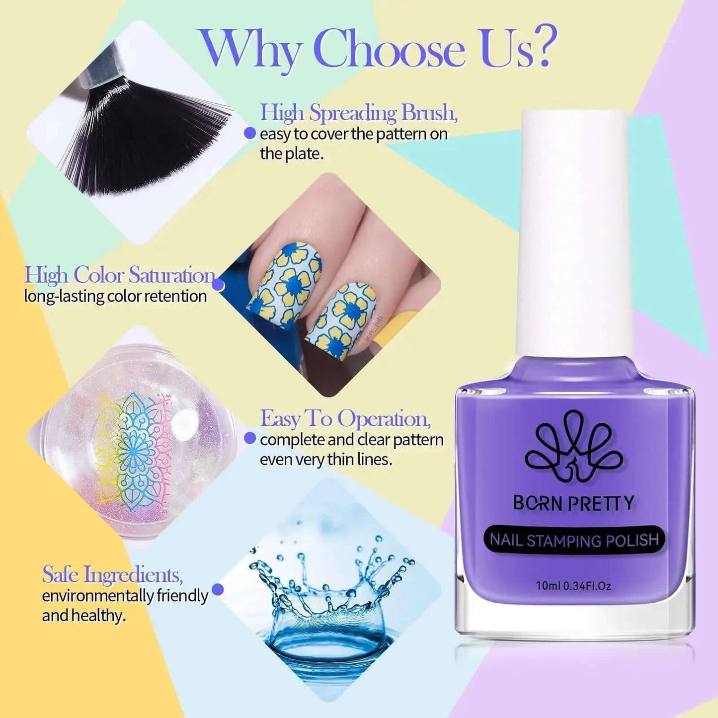 Born Pretty - Stempel nagellak - 12 x 10 ml - Goodbitz