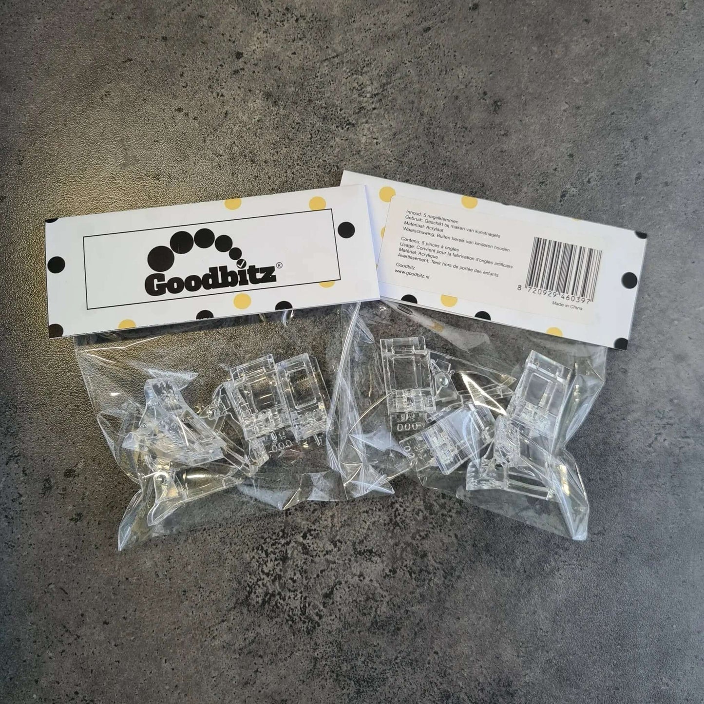 Klemmen polygel - 5 stuks - Goodbitz