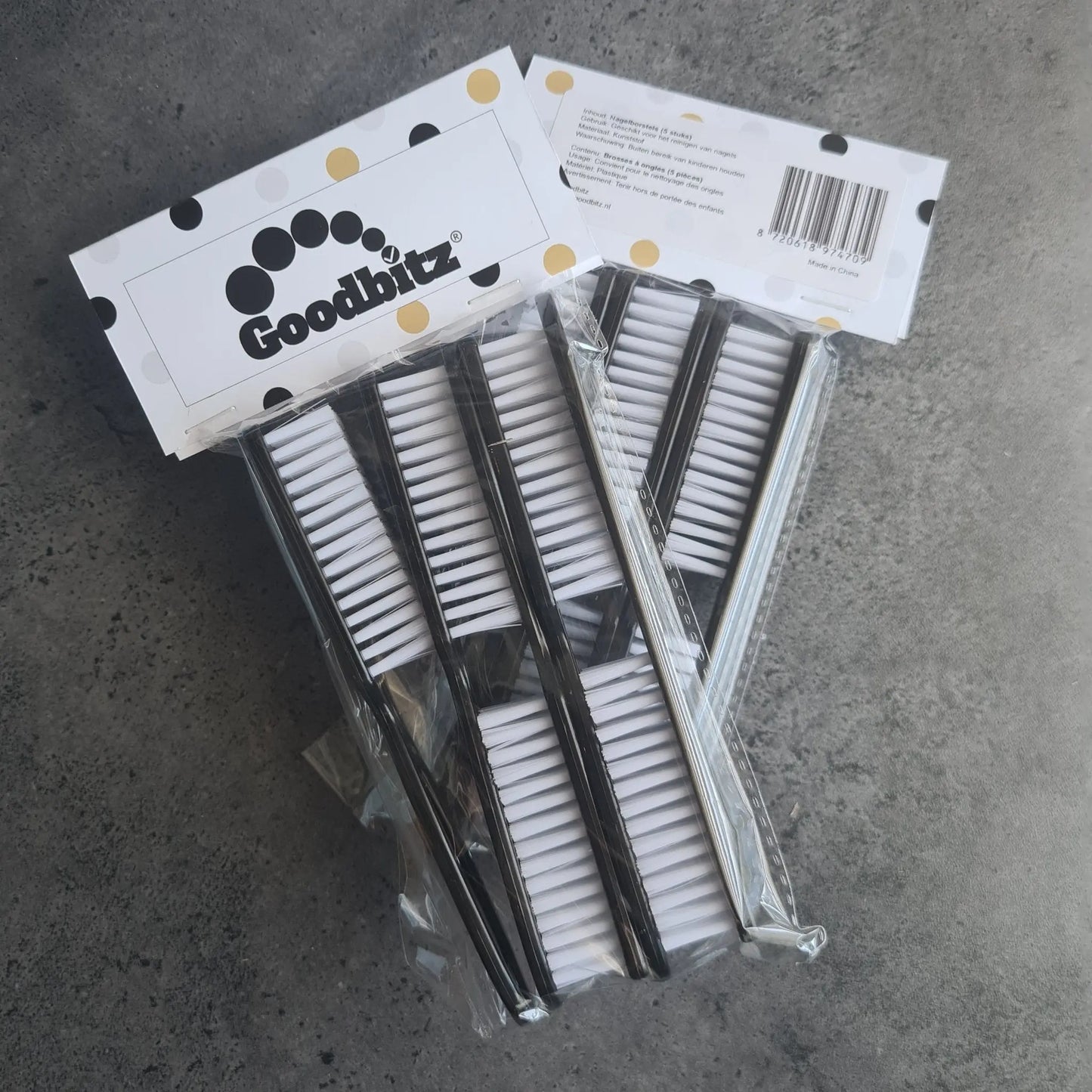 Nagelborstels - Zwart - 5 stuks - Goodbitz