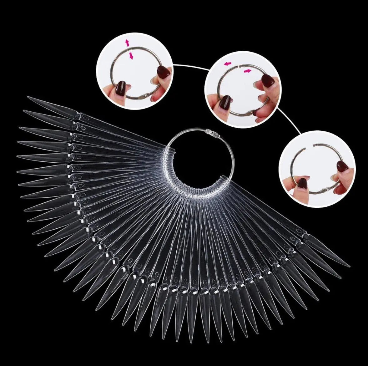 Nageldisplay - 50 stuks - Transparant - Goodbitz