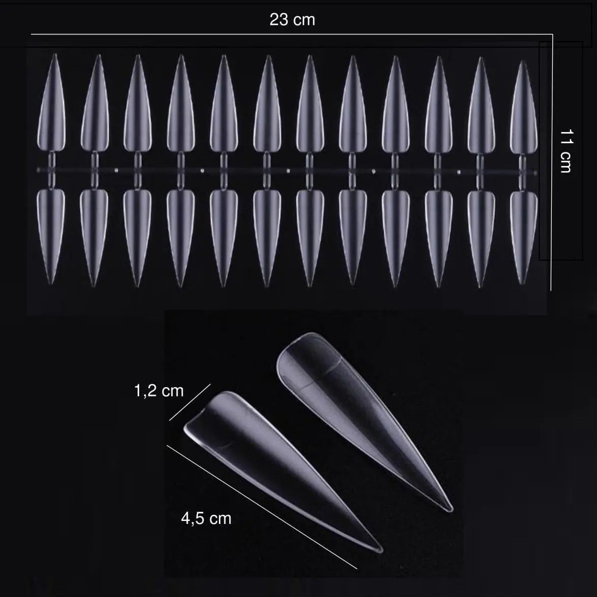 Oefennagels - 240 stuks - Transparant - Goodbitz