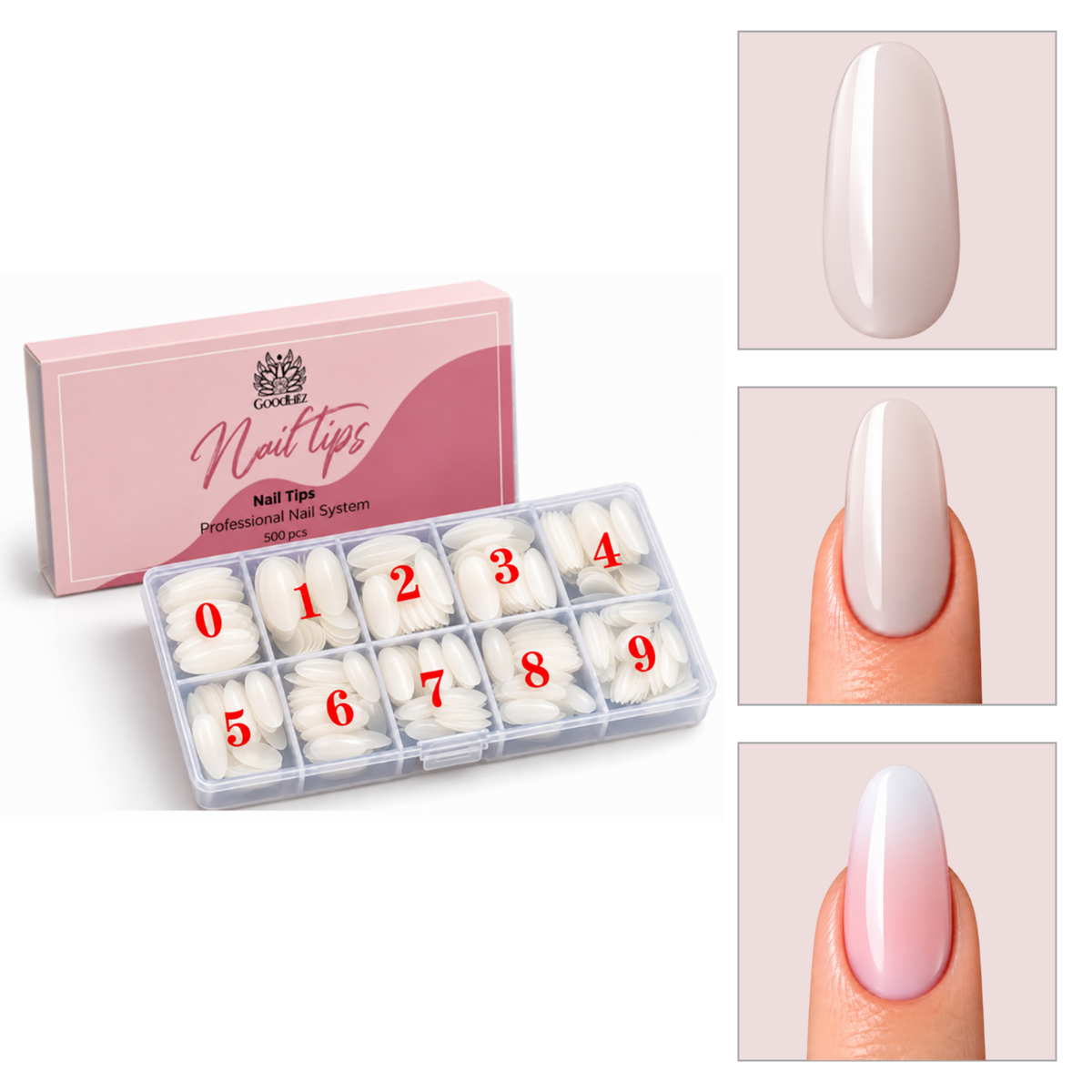 Nail tips - Oval - Full cover