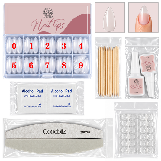 Nail tips - Almond - Full cover