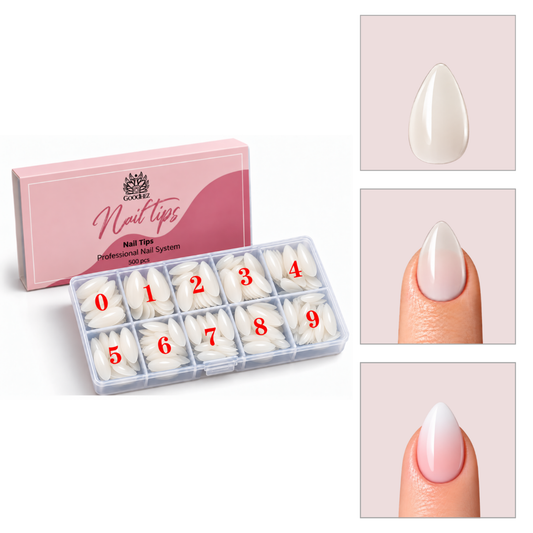 Goodbitz - Nageltips - Almond - 500 stuks