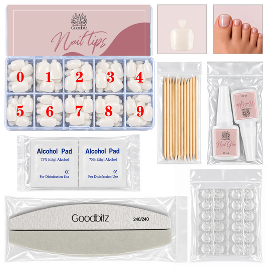 Nail tips - Toes - Full cover