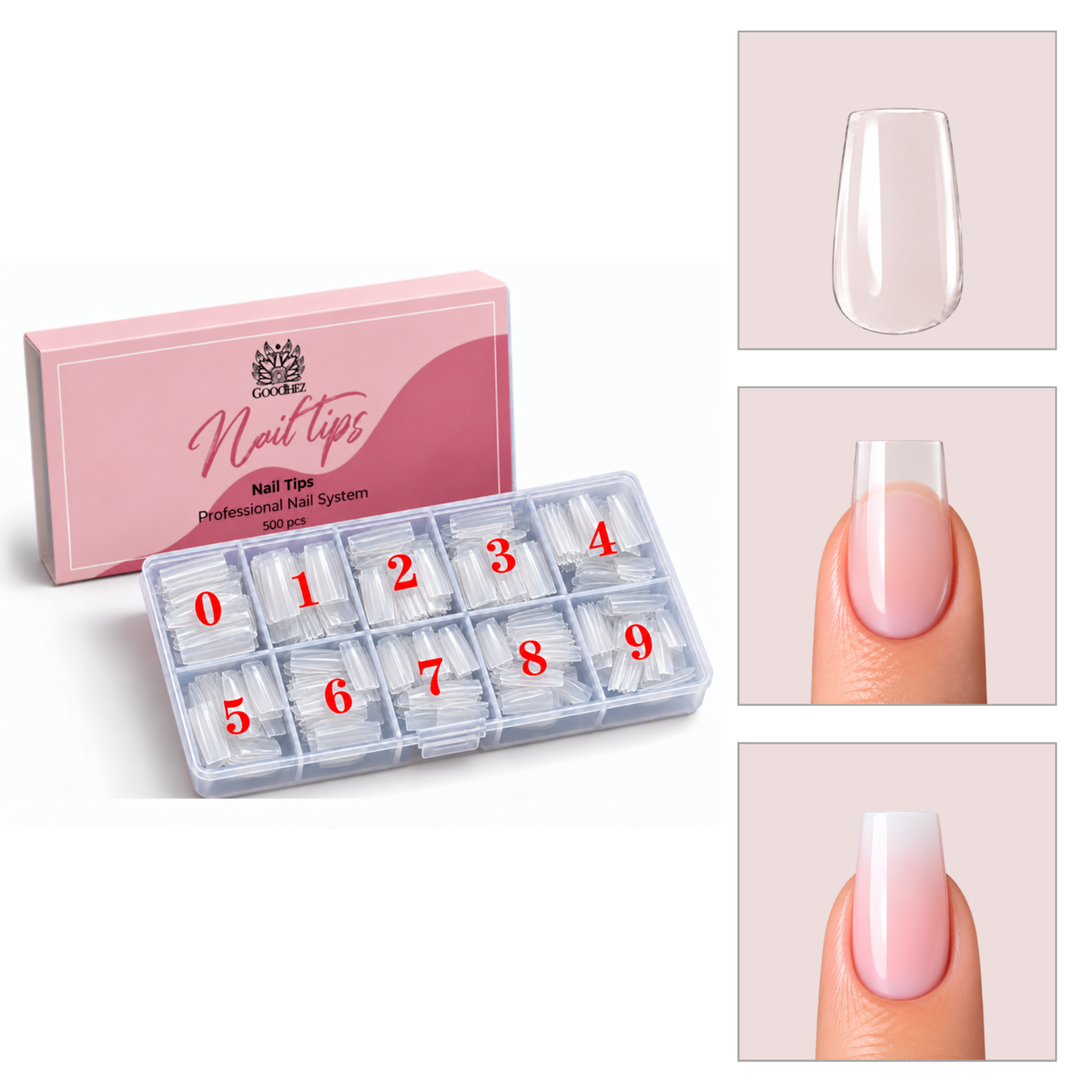 Nail tips - Square - Full cover