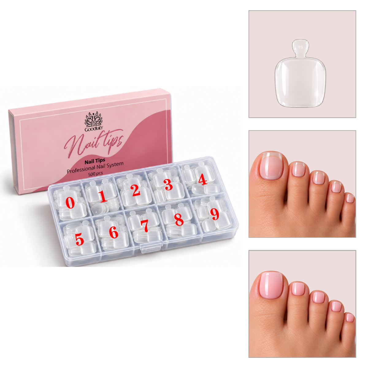 Bouts d'ongles - Orteils - Couverture complète