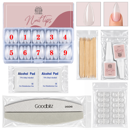 Nail tips - Almond - Full cover