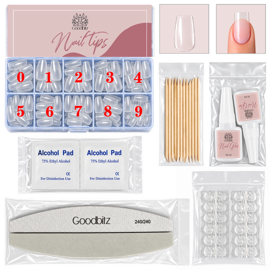 Bouts d'ongles - Carrés - Couverture complète