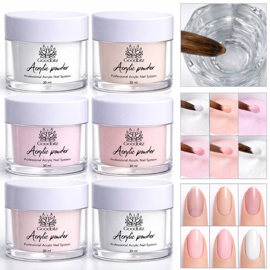 Born Pretty - Poudre acrylique - 6 pièces