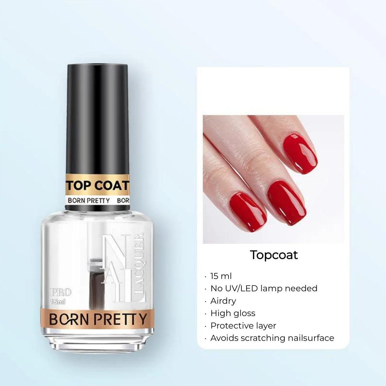 Born Pretty - Topcoat nagellak