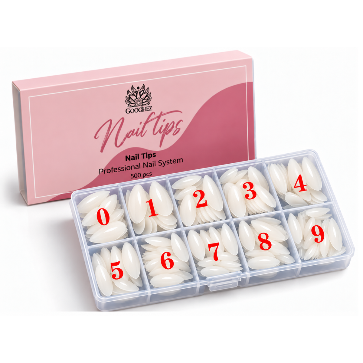 Goodbitz - Nageltips - Almond - 500 stuks