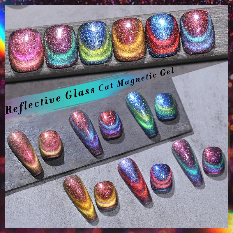 Born Pretty - Gellak set - Cat eye - 6 Stuks