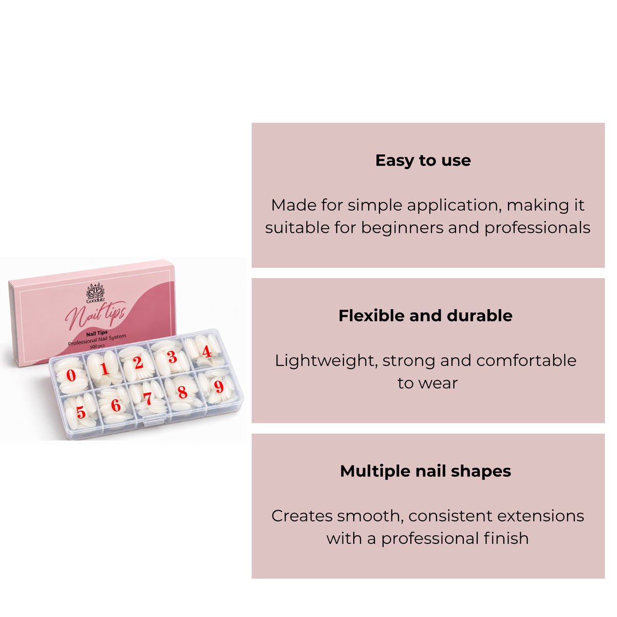 Nail tips - Oval - Full cover