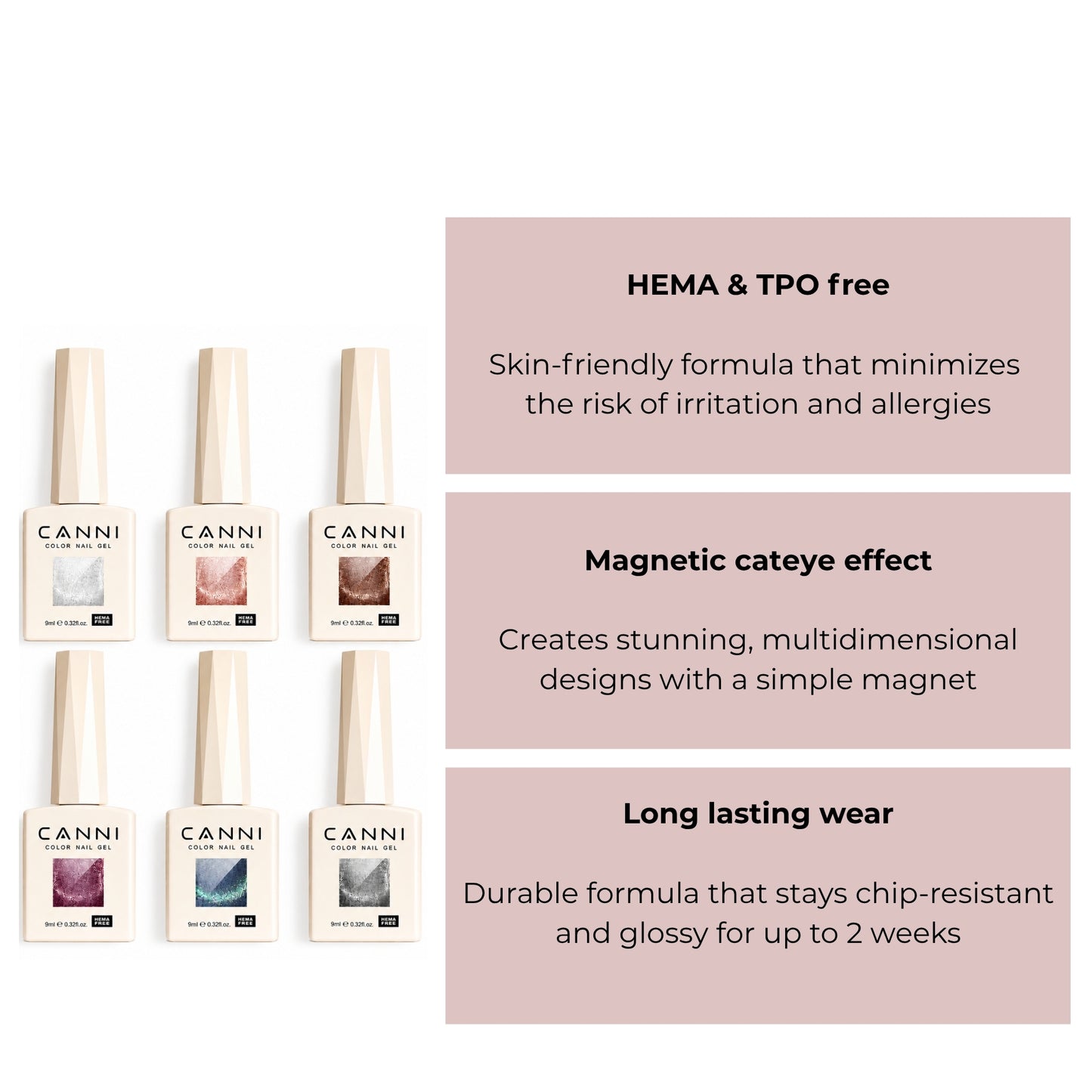 Canni -  Cateye Gellak - 6 stuks - 10 ml