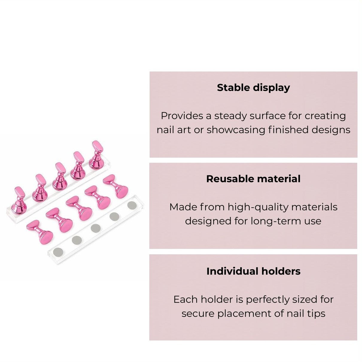 Nagelhouders - 2 stuks - 12-delig