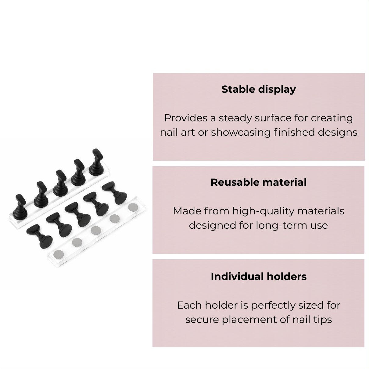Nagelhouders - 2 stuks - 12-delig
