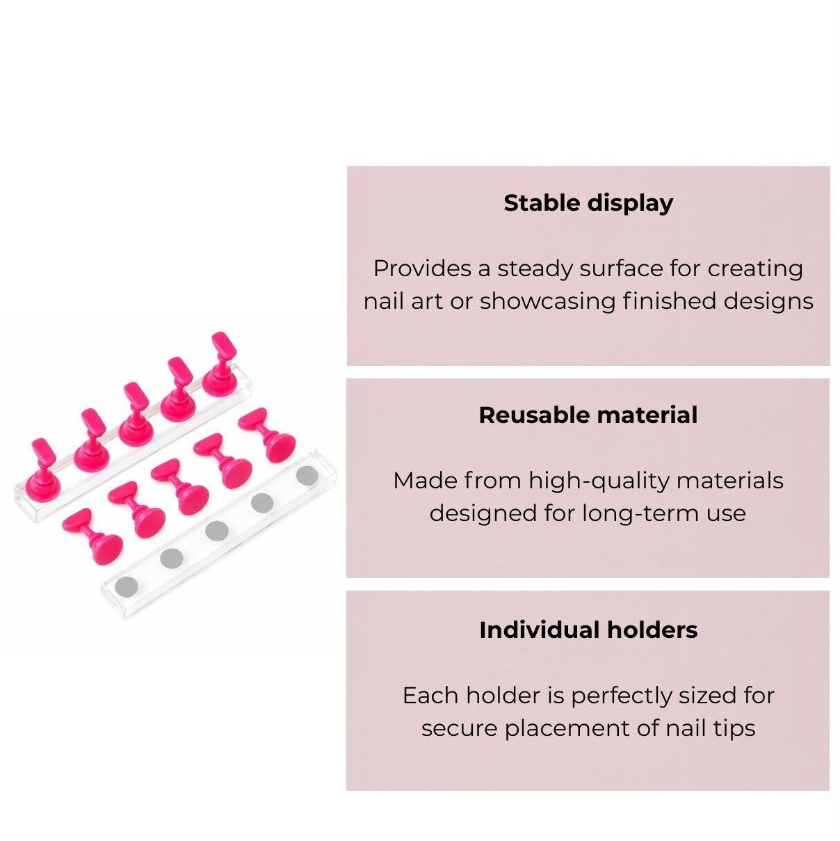 Nagelhouders - 2 stuks - 12-delig
