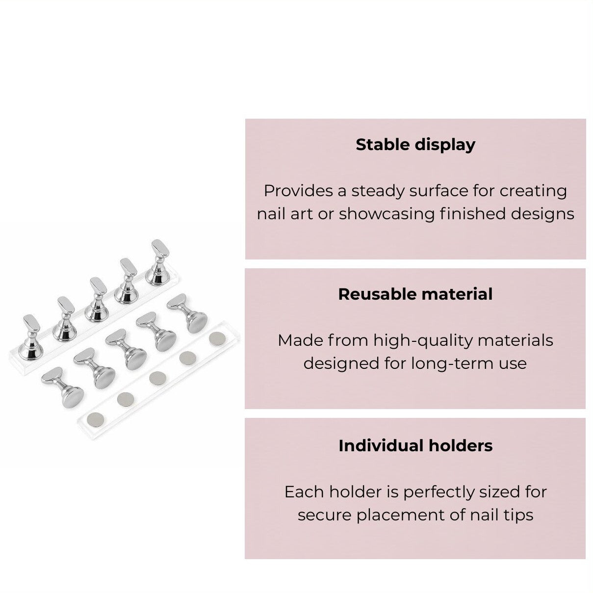 Nagelhouders - 2 stuks - 12-delig