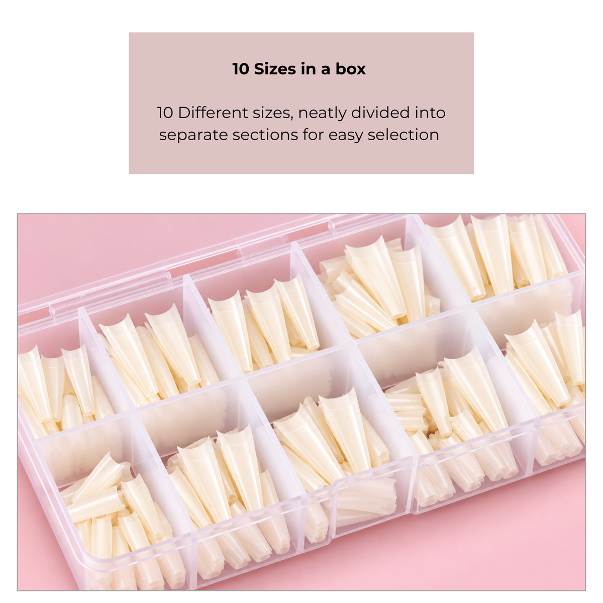 Nail tips - Stiletto - Half cover