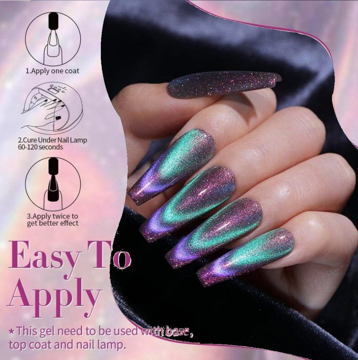 Born Pretty - Gellak set - Cat eye - 6 Stuks