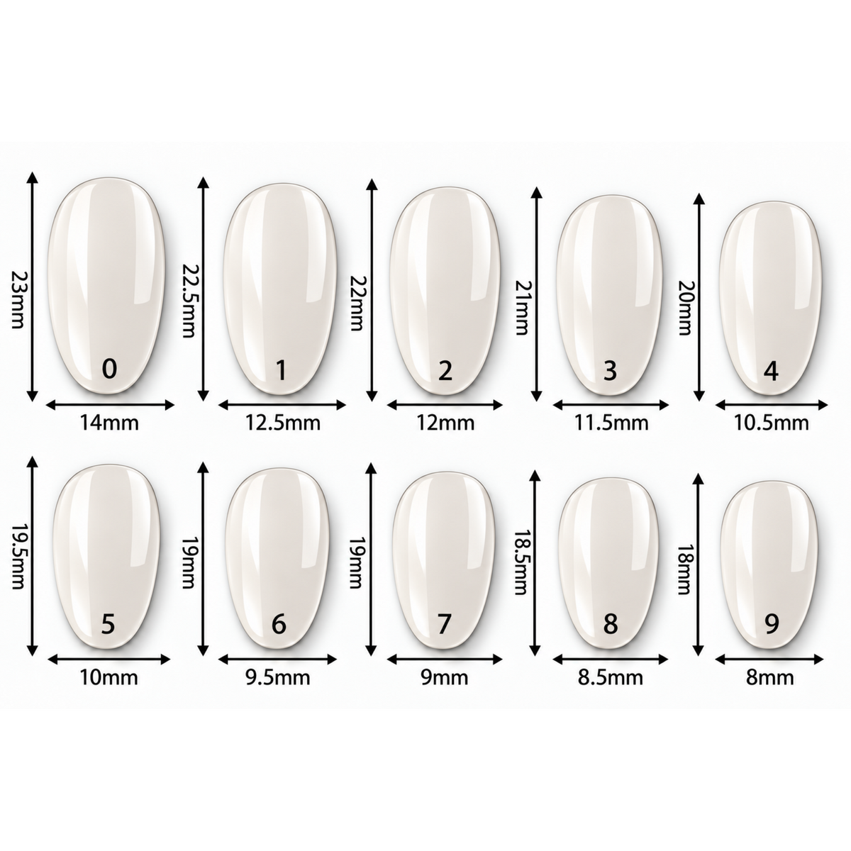 Faux ongles - Ovale - Couverture complète