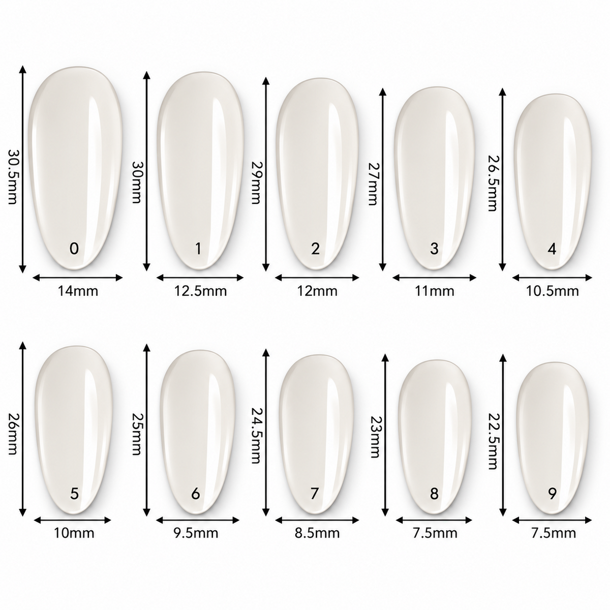 Nail tips - Oval - Full cover