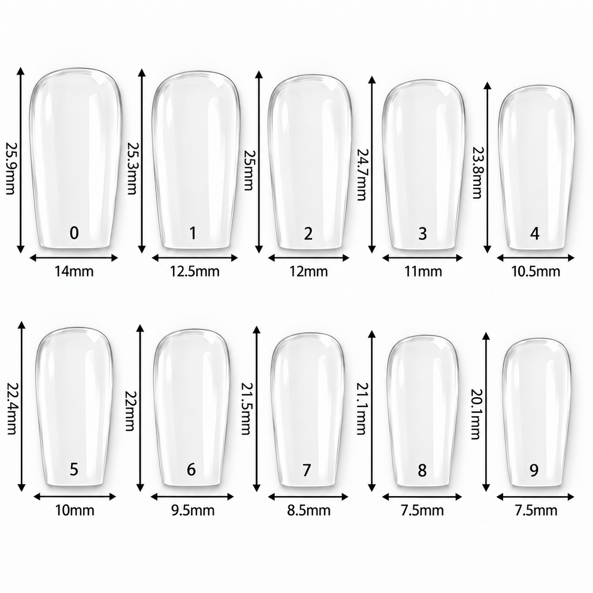 Goodbitz - Nageltips - Square - Set