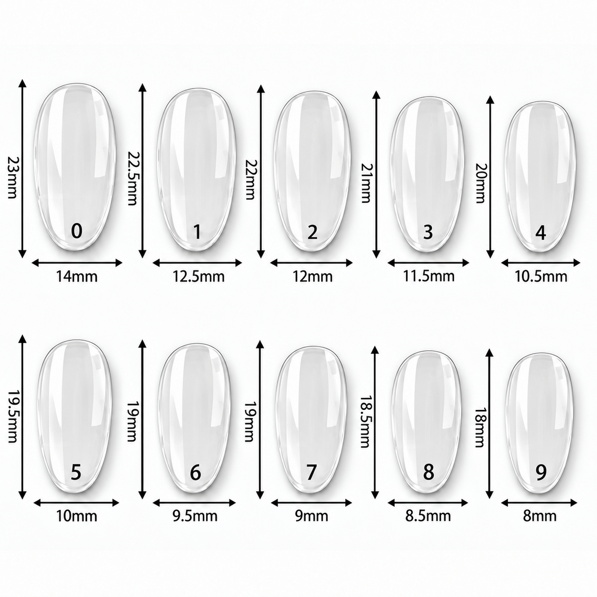 Goodbitz - Nageltips - Ovaal - 500 stuks