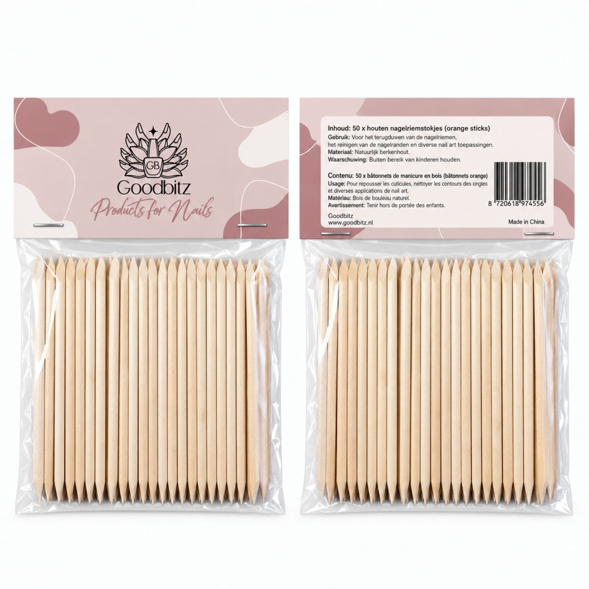 Goodbitz - Houten bokkenpootjes - 100 stuks