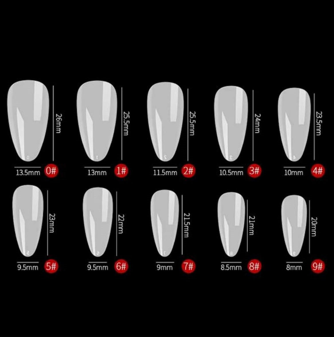 Nail tips - Almond - Full cover