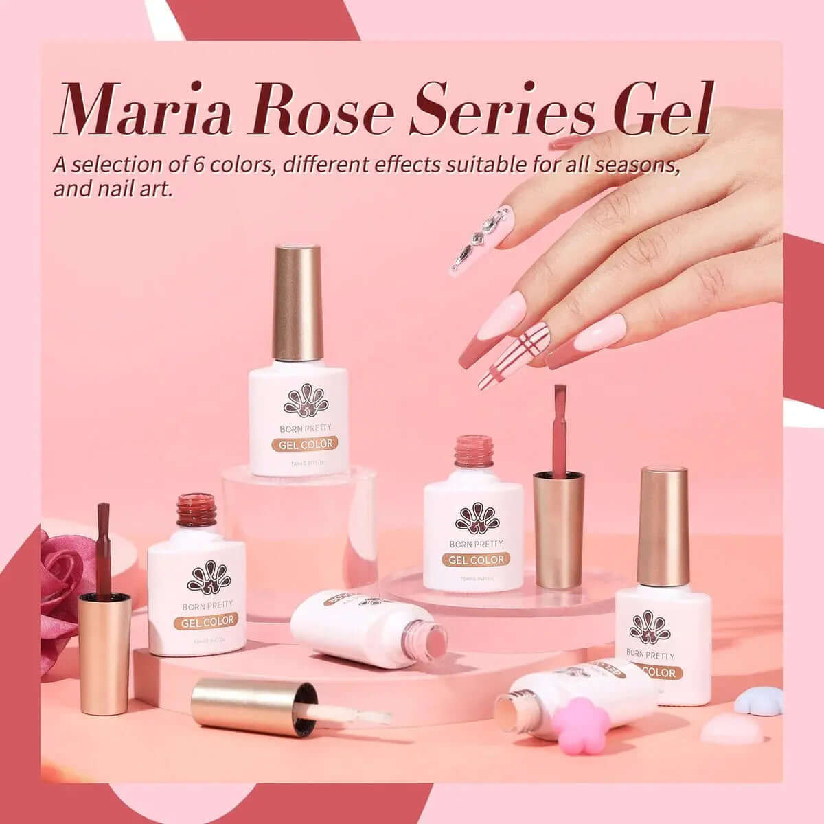  Born Pretty - Gellak set - Roze Goodbitz