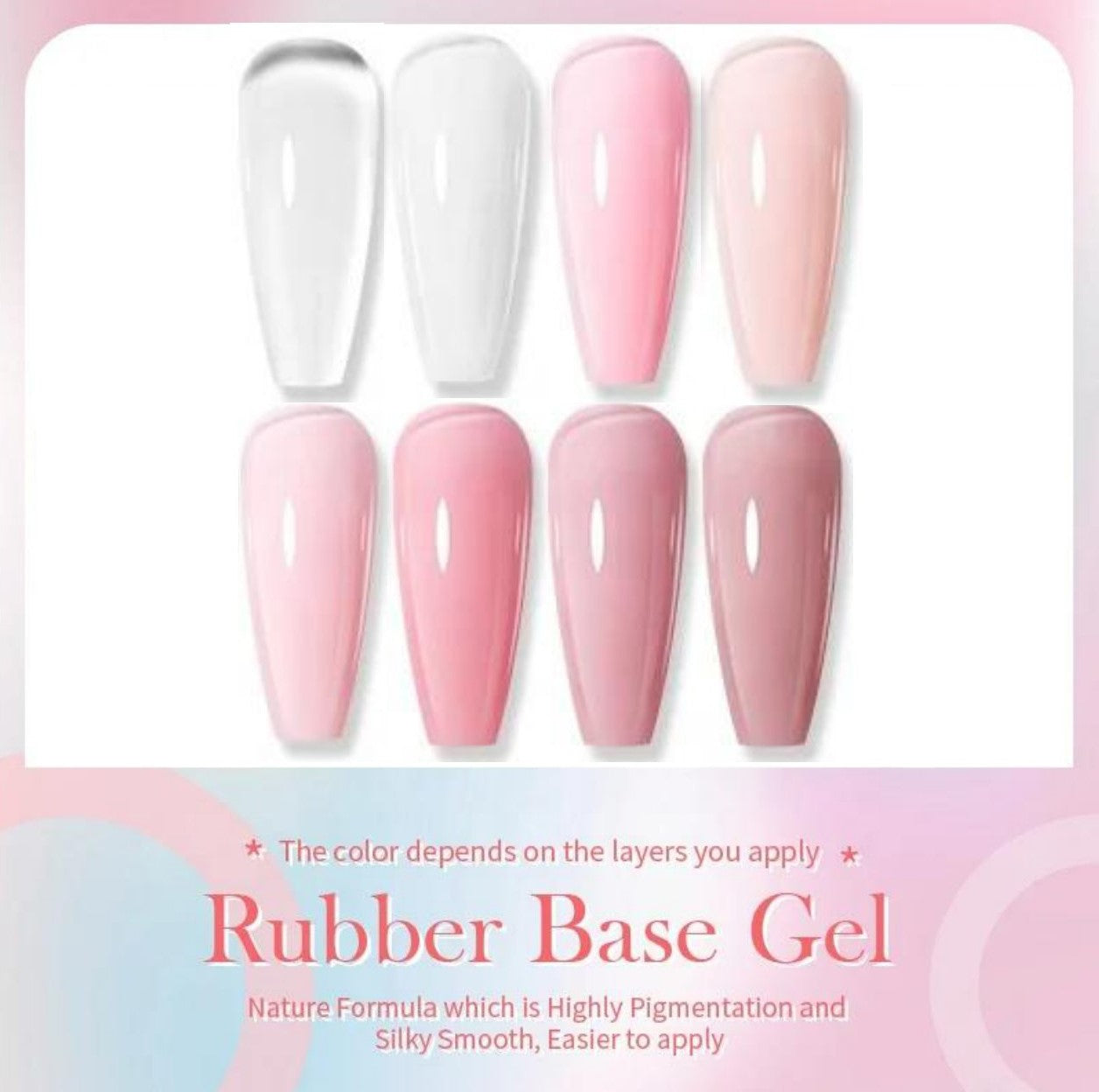 Born Pretty - Rubberbase - 8 Stuks